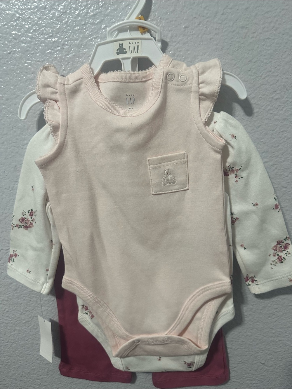 GAP Light Pink Ruffle-Sleeve Bodysuit